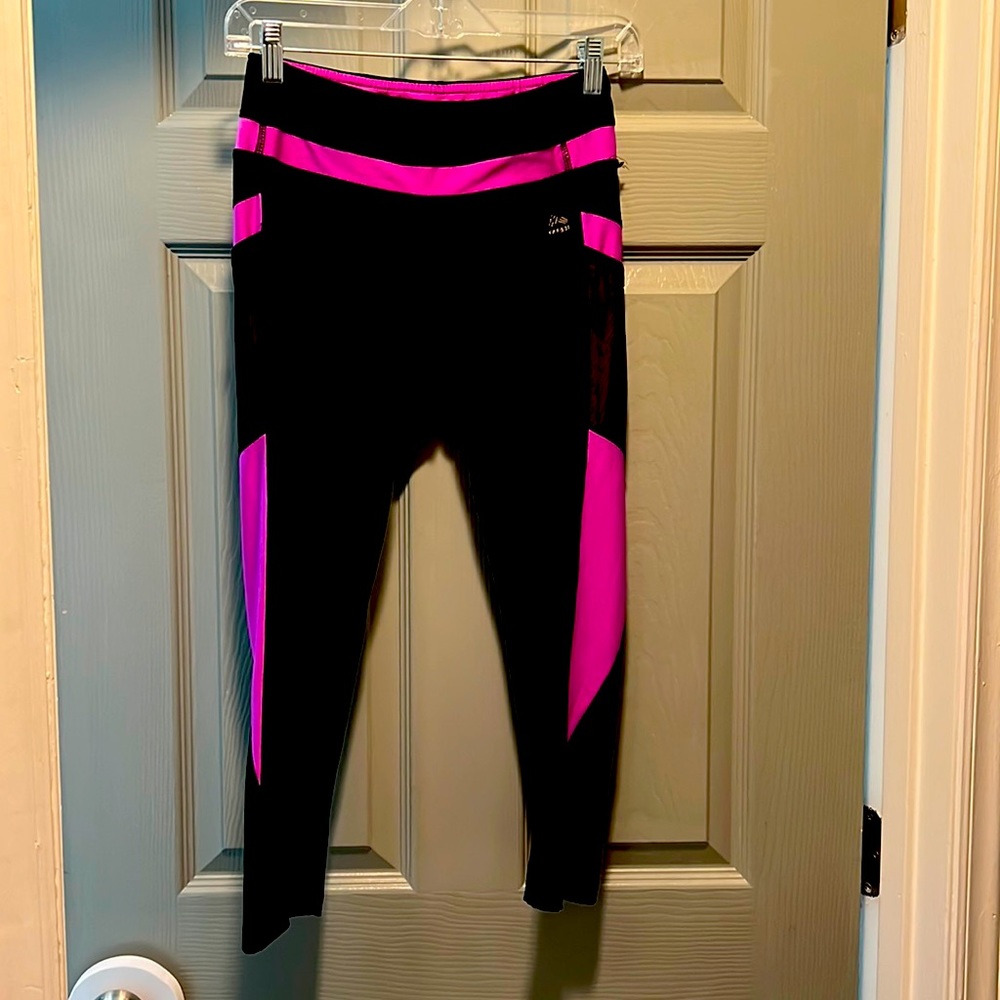 RBX Womens Athletic Capris Size Small Black and Purple